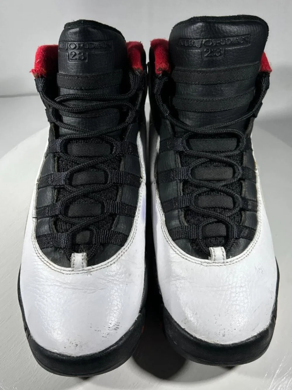 Nike Air Jordan 10 Retro Boys Basketball Sneakers Size 6 6Y White Leather Shoes